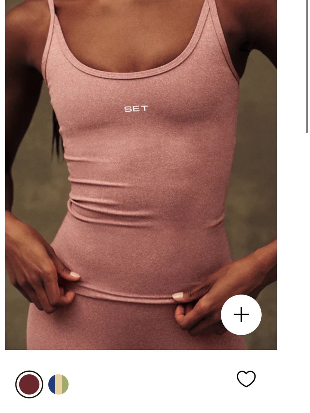 SET Active Sportbody: Tank and Leggings Set in Sepia. XS/TOP S/BOTTOM